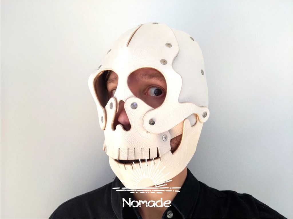 图片[1]-手工皮具图纸 头骨面具nc006-皮艺果手工皮具图纸