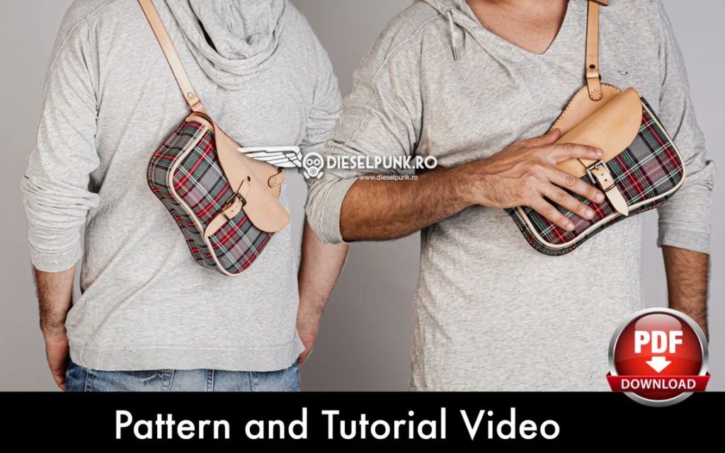 图片[1]-手工皮具图纸 胸挎包di184-皮艺果手工皮具图纸