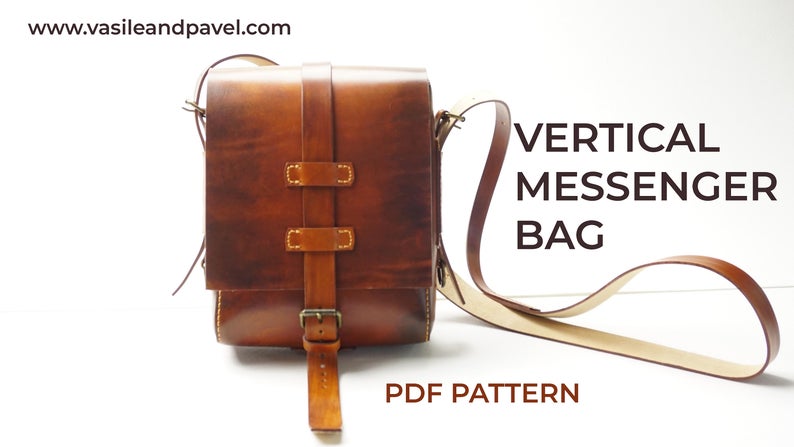 图片[3]-手工皮具图纸 信使包vp043-皮艺果手工皮具图纸