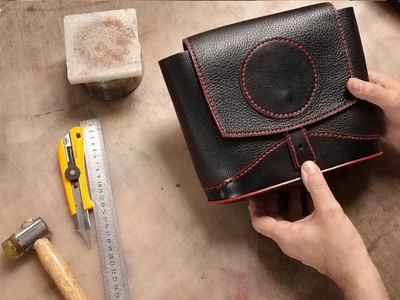 图片[2]-手工皮具图纸 挎包vp074-皮艺果手工皮具图纸