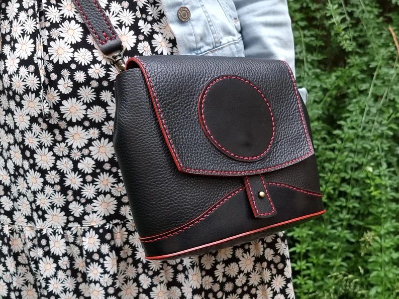 图片[3]-手工皮具图纸 挎包vp074-皮艺果手工皮具图纸