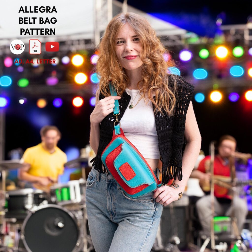 图片[1]-手工皮具图纸 胸挎包vp182-皮艺果手工皮具图纸