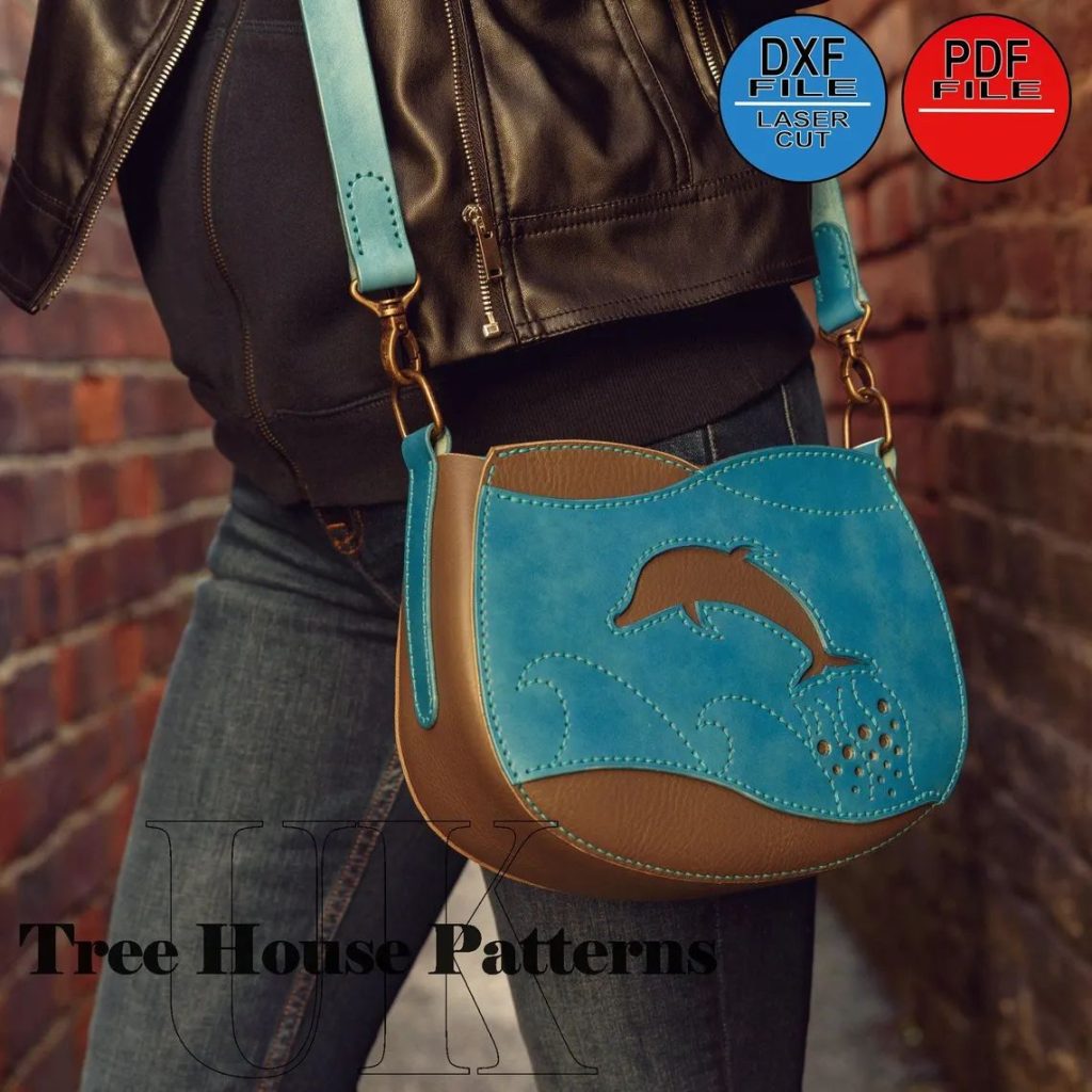 图片[3]-手工皮具图纸 海豚挎包tr073-皮艺果手工皮具图纸