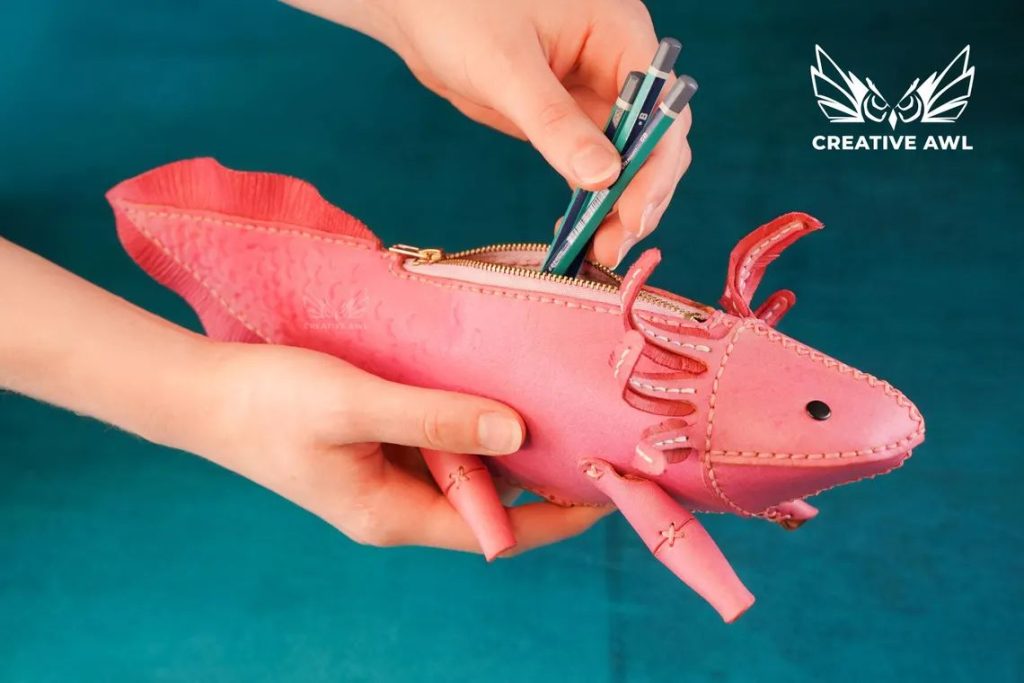 图片[3]-手工皮具图纸 蝾螈笔袋ca173-皮艺果手工皮具图纸