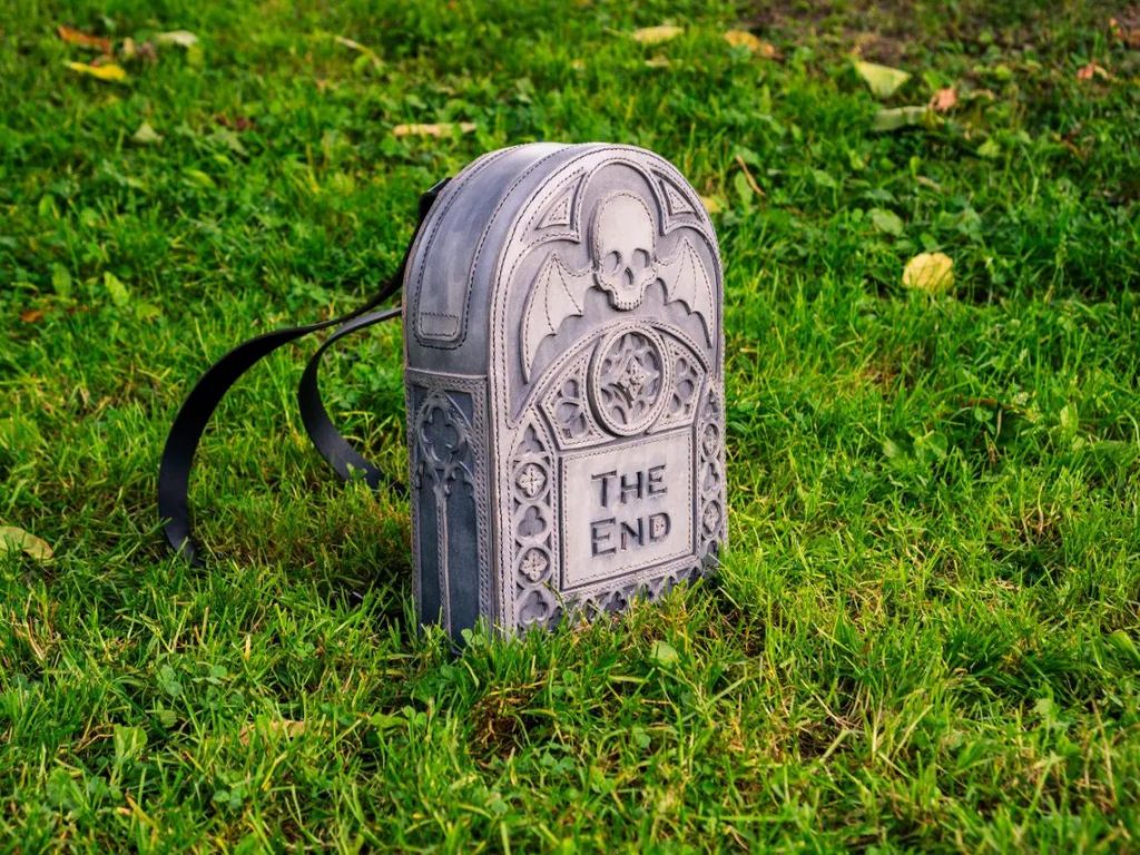 图片[1]-手工皮具图纸 坟墓背包pa060-皮艺果手工皮具图纸