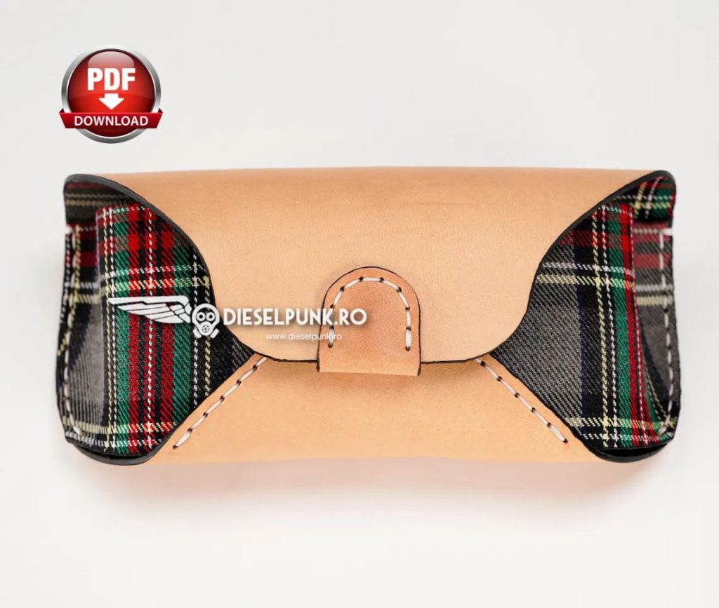 图片[3]-手工皮具图纸 眼镜盒di186-皮艺果手工皮具图纸