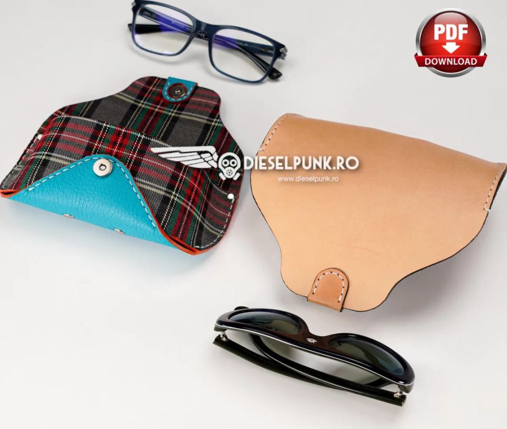 图片[2]-手工皮具图纸 眼镜盒di186-皮艺果手工皮具图纸