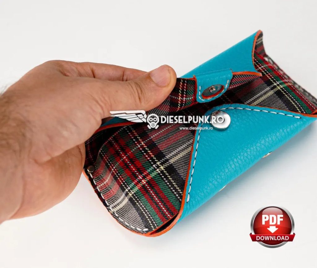 图片[1]-手工皮具图纸 眼镜盒di186-皮艺果手工皮具图纸