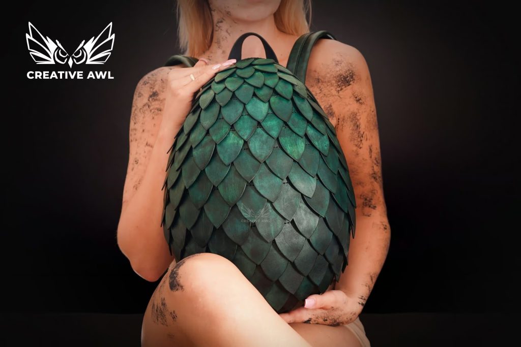 图片[2]-手工皮具图纸 龙蛋背包ca174-皮艺果手工皮具图纸