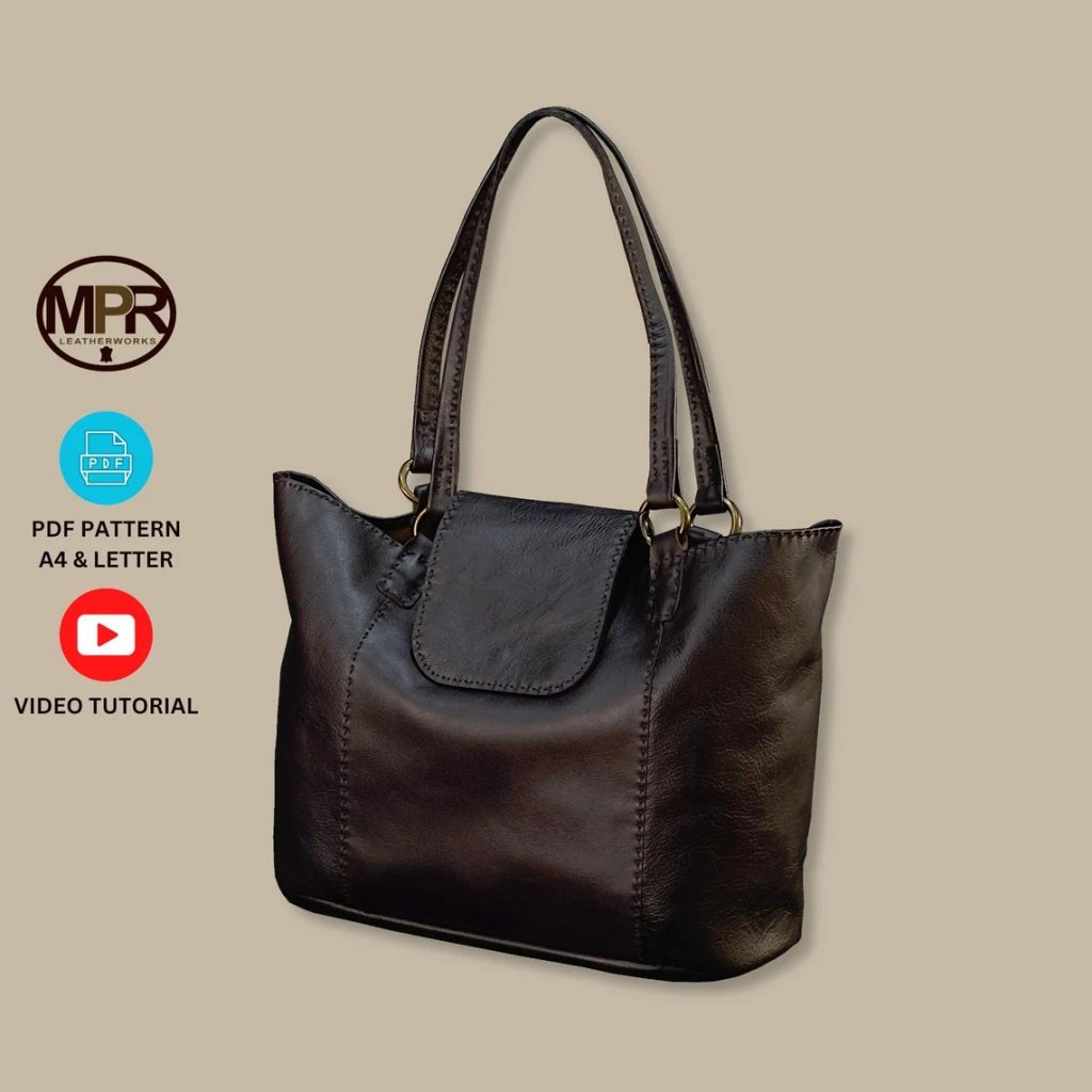 图片[1]-手工皮具图纸 托特包mp046-皮艺果手工皮具图纸