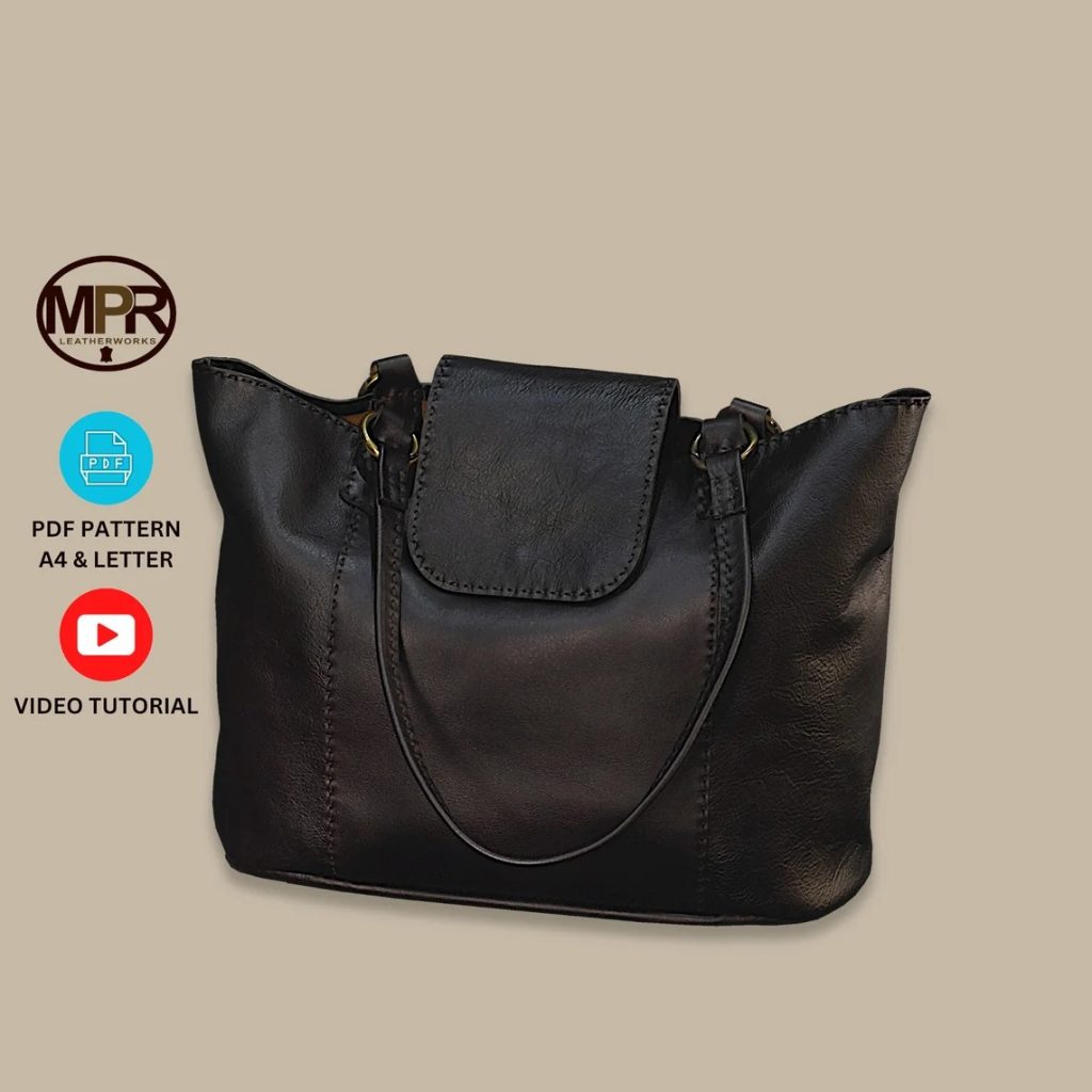 图片[3]-手工皮具图纸 托特包mp046-皮艺果手工皮具图纸