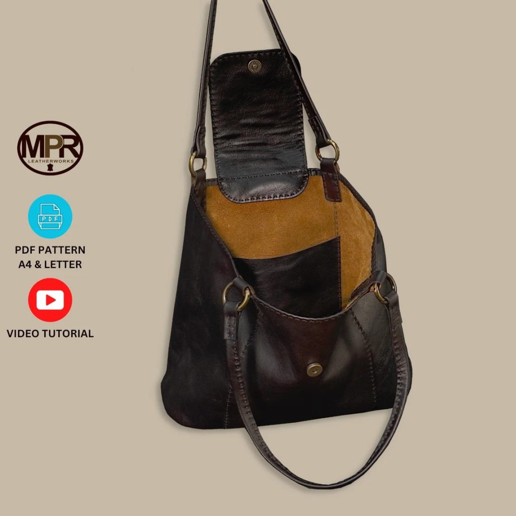 图片[2]-手工皮具图纸 托特包mp046-皮艺果手工皮具图纸