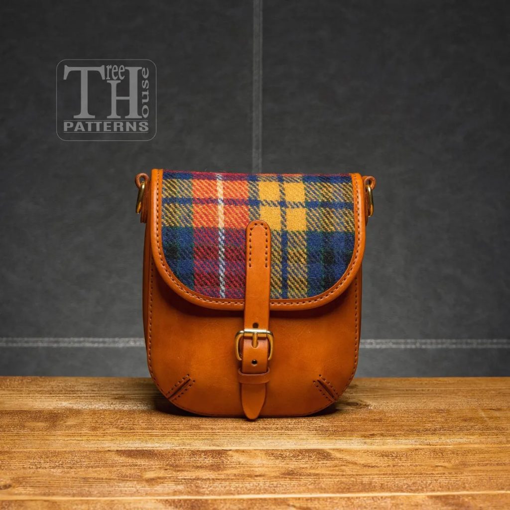 图片[1]-手工皮具图纸 打角挎包tr076-皮艺果手工皮具图纸