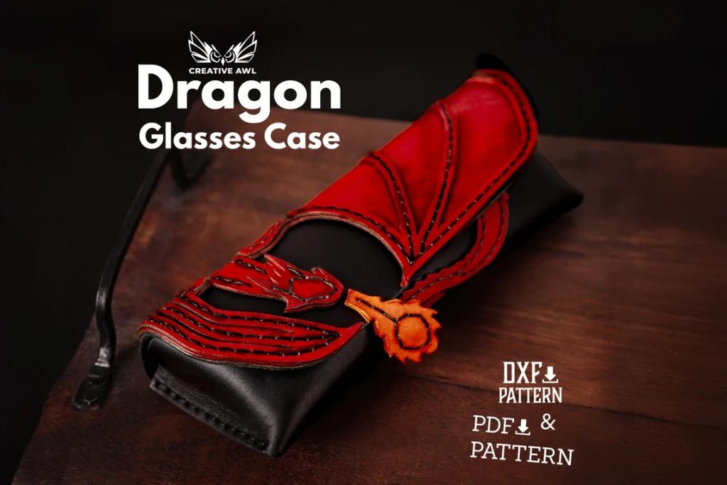 图片[1]-手工皮具图纸 眼镜盒ca179-皮艺果手工皮具图纸