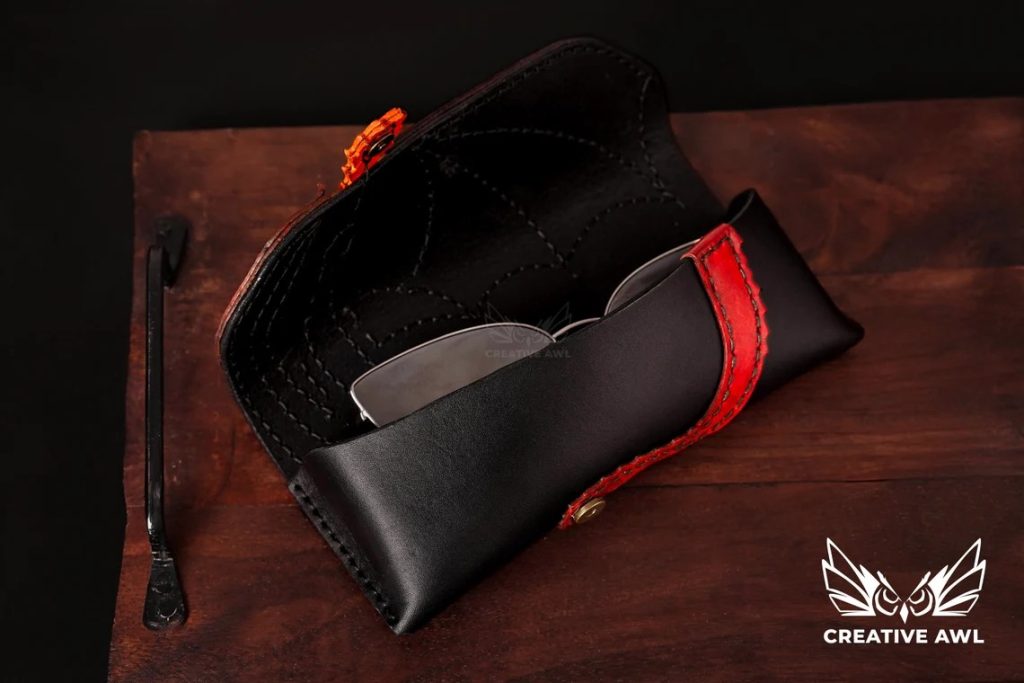 图片[2]-手工皮具图纸 眼镜盒ca179-皮艺果手工皮具图纸