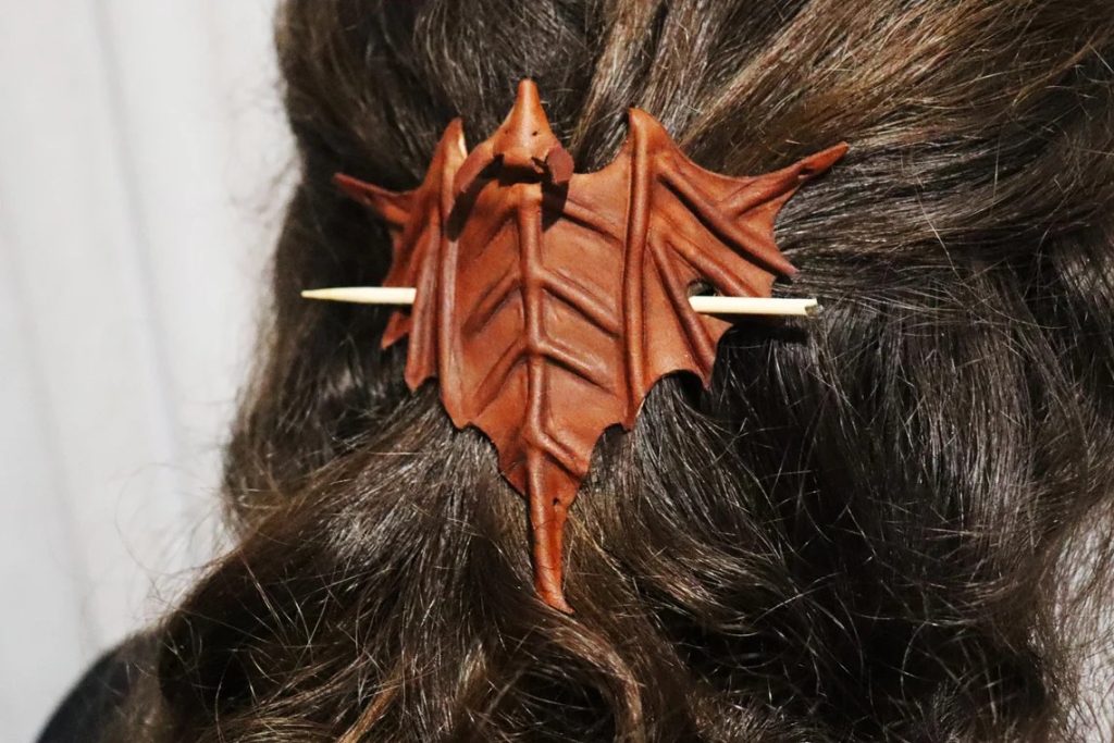 图片[1]-手工皮具图纸 蝙蝠头饰go001-皮艺果手工皮具图纸