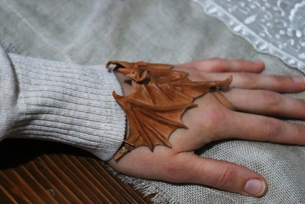 图片[2]-手工皮具图纸 蝙蝠头饰go001-皮艺果手工皮具图纸