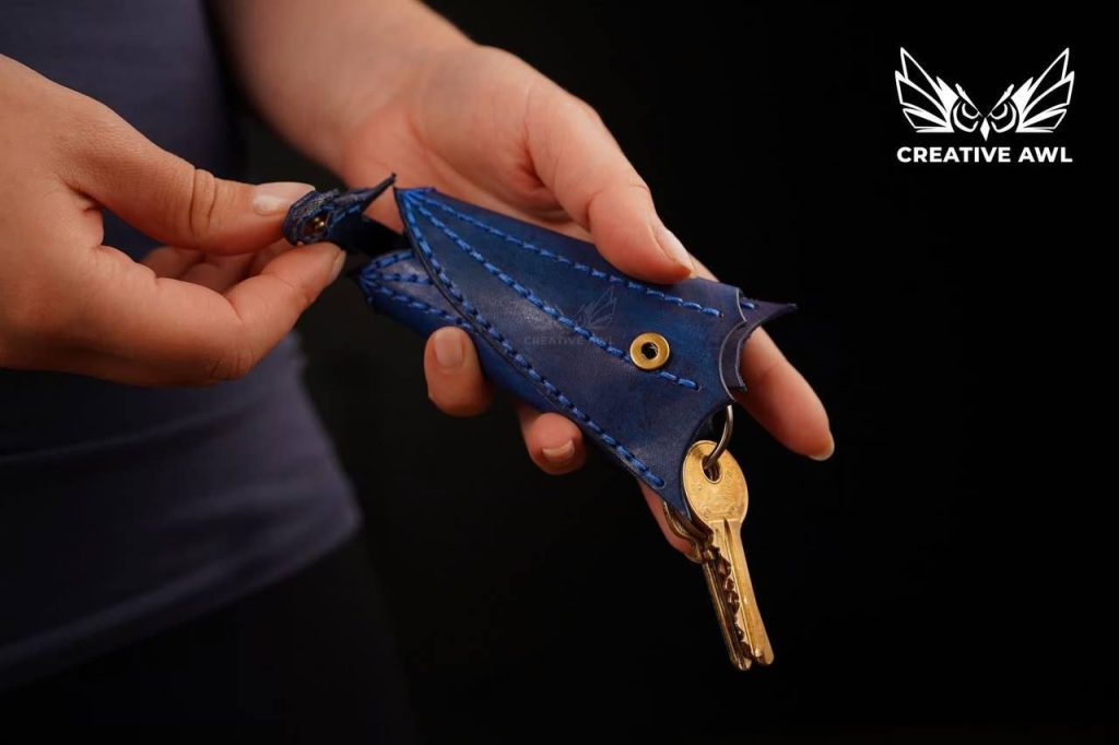 图片[1]-手工皮具图纸 钥匙包ca176-皮艺果手工皮具图纸