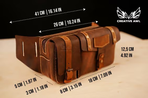 图片[2]-手工皮具图纸 腰包ca181-皮艺果手工皮具图纸