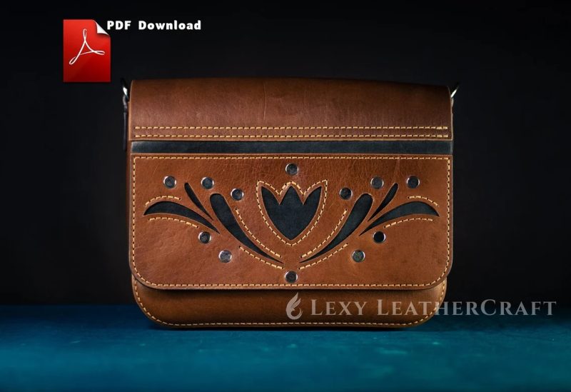 手工皮具图纸 公文包lc021-皮艺果手工皮具图纸