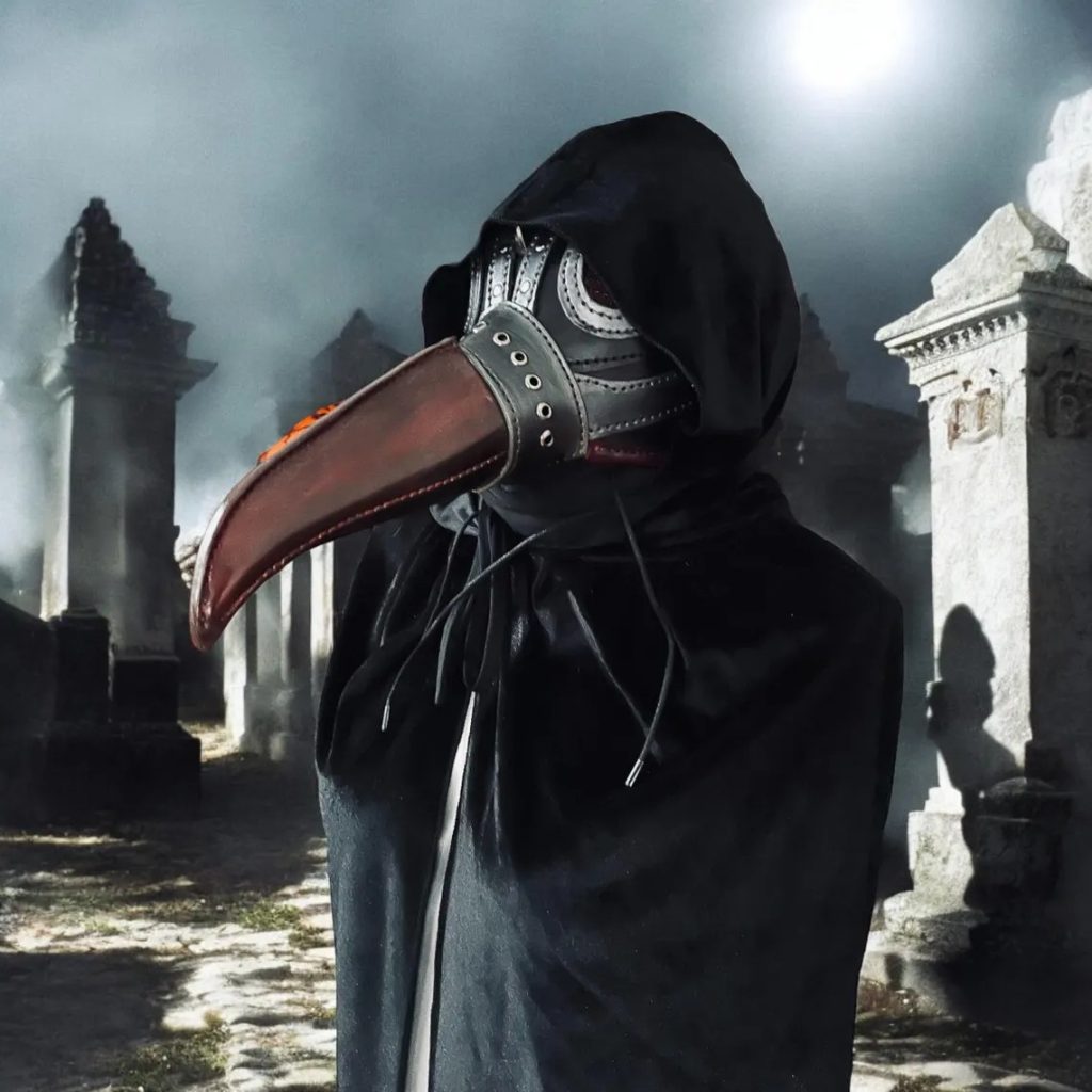 图片[3]-手工皮具图纸 鸟嘴面具vp190-皮艺果手工皮具图纸