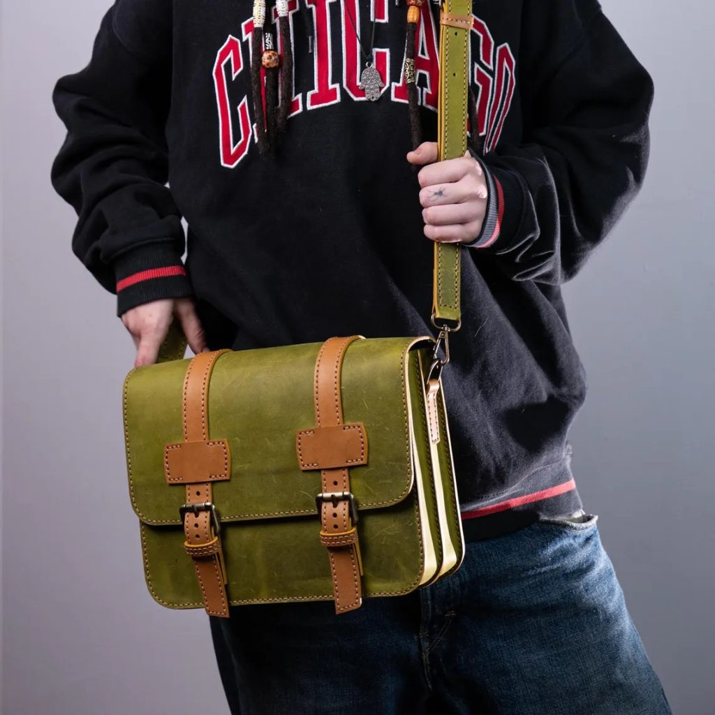 图片[1]-手工皮具图纸 单肩包vp191-皮艺果手工皮具图纸