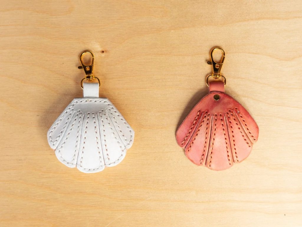 图片[2]-手工皮具图纸 贝壳挂件pa061-皮艺果手工皮具图纸