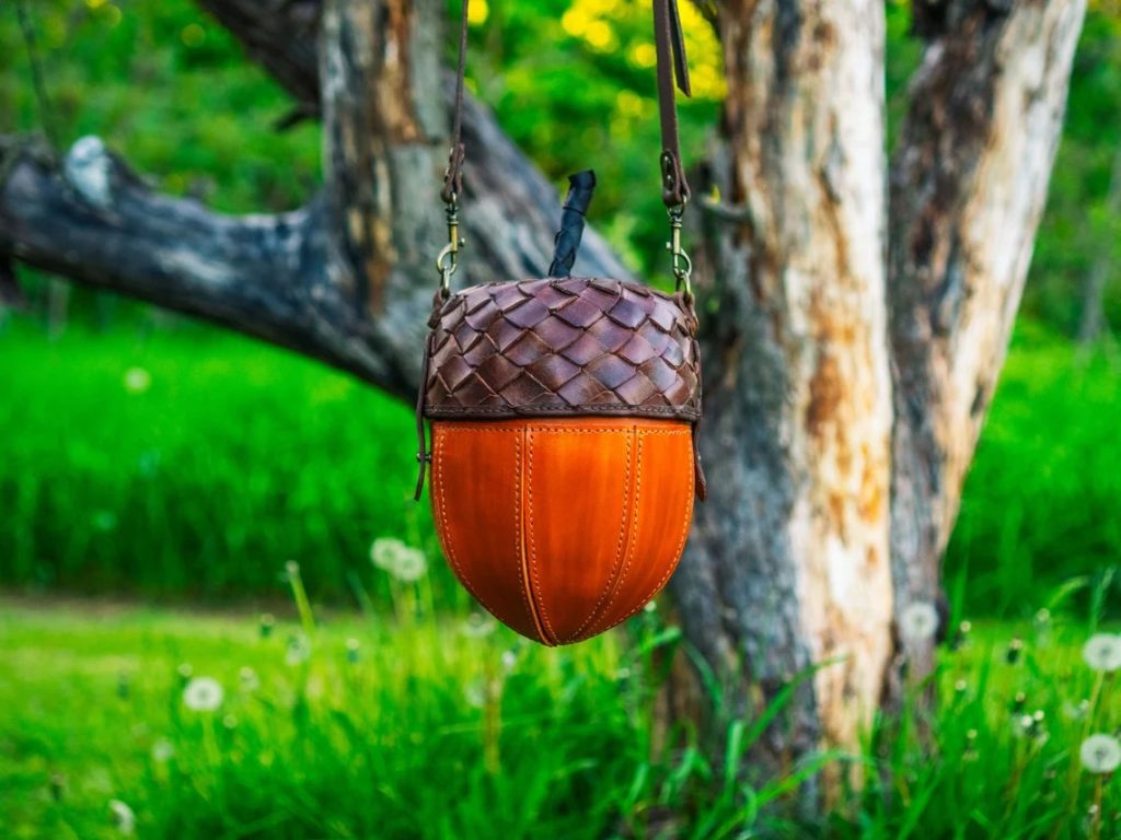 图片[2]-手工皮具图纸 橡子挎包pa062-皮艺果手工皮具图纸