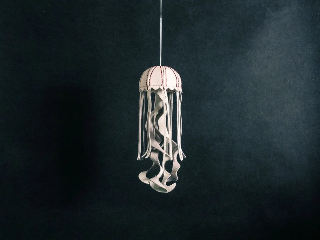 图片[1]-手工皮具图纸 水母挂件pa063-皮艺果手工皮具图纸