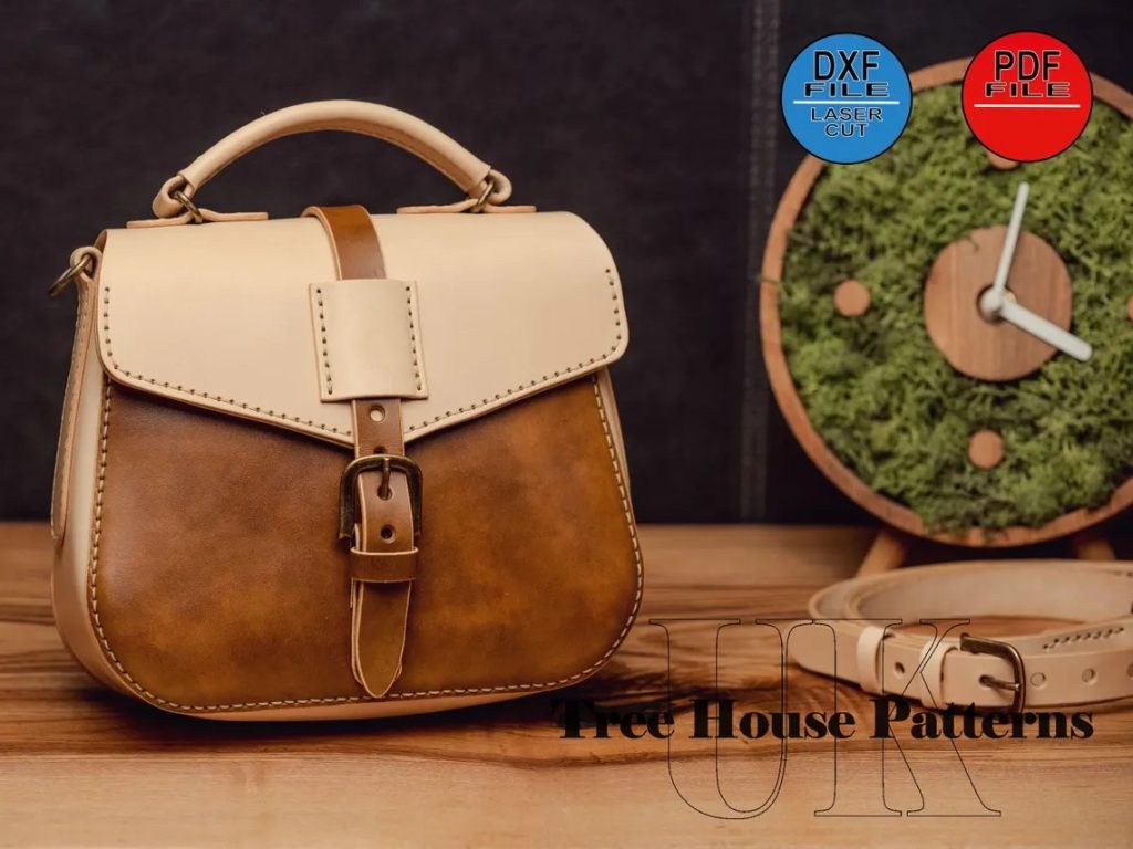 图片[1]-手工皮具图纸 手提包tr079-皮艺果手工皮具图纸