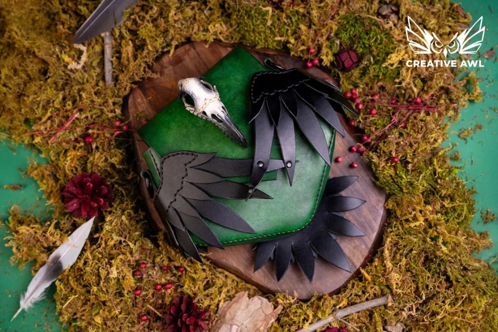 图片[2]-手工皮具图纸 鸟骷髅腰带包ca189-皮艺果手工皮具图纸