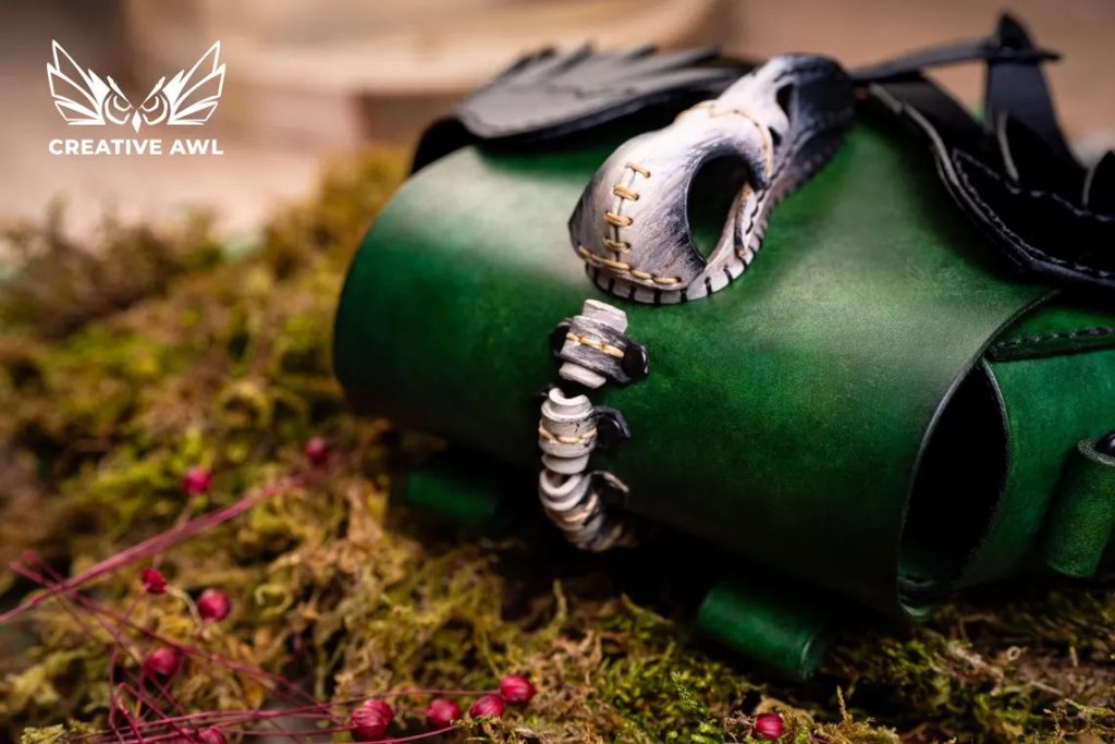 图片[4]-手工皮具图纸 鸟骷髅腰带包ca189-皮艺果手工皮具图纸