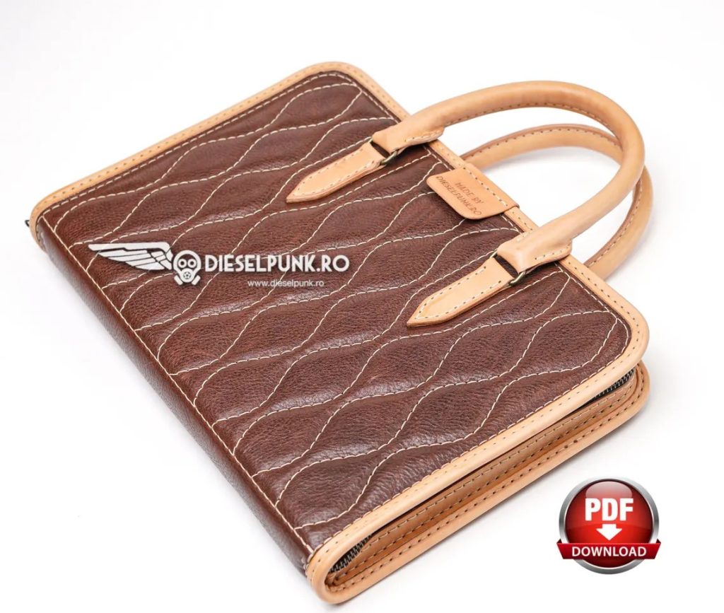 图片[1]-手工皮具图纸 电脑包di187-皮艺果手工皮具图纸