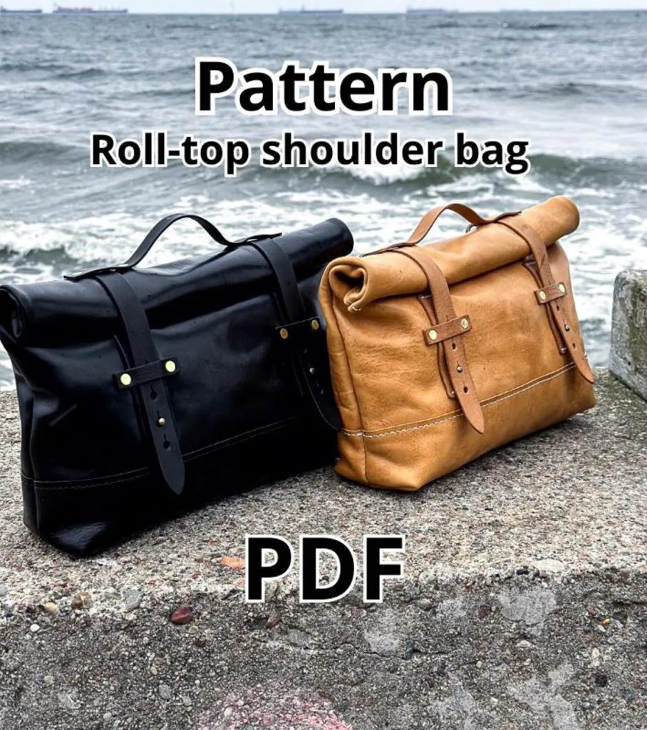 图片[1]-手工皮具图纸 旅行包mg019-皮艺果手工皮具图纸