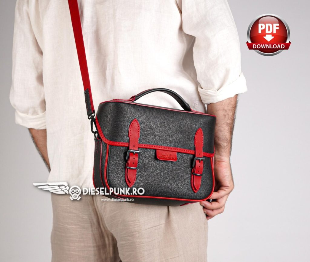 图片[1]-手工皮具图纸 斜挎包di188-皮艺果手工皮具图纸