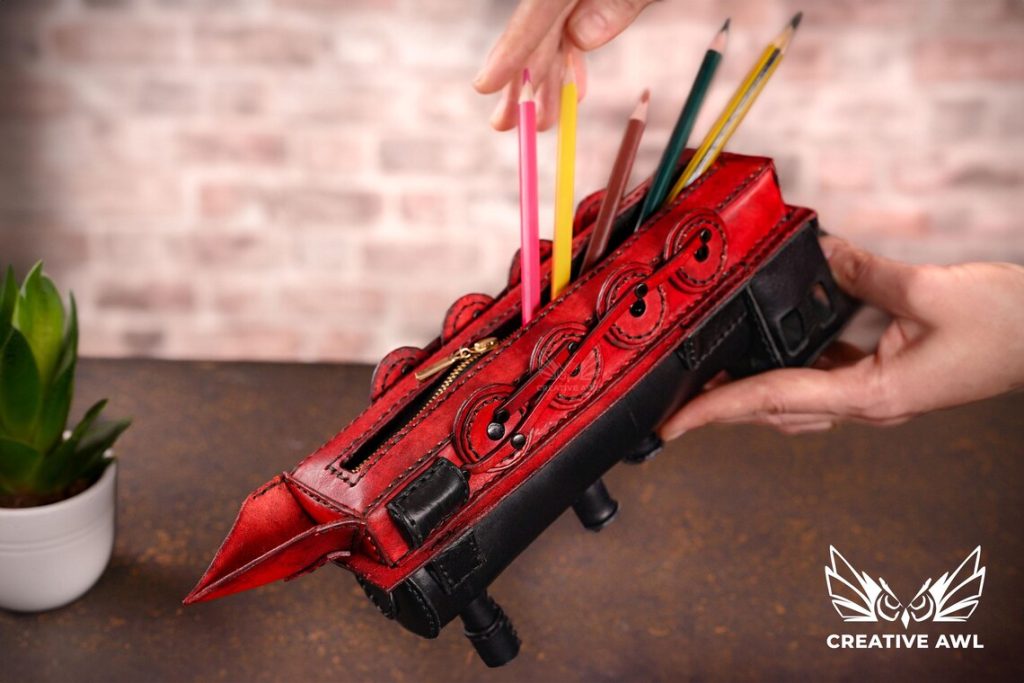 图片[2]-手工皮具图纸 火车头笔袋ca190-皮艺果手工皮具图纸