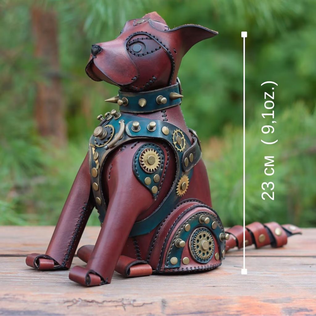 图片[2]-手工皮具图纸 狗子存钱罐ts022-皮艺果手工皮具图纸