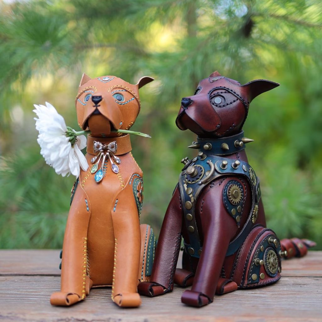 图片[3]-手工皮具图纸 狗子存钱罐ts022-皮艺果手工皮具图纸