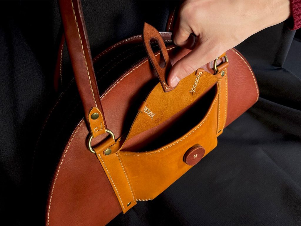 图片[3]-手工皮具图纸 半月包hb027-皮艺果手工皮具图纸