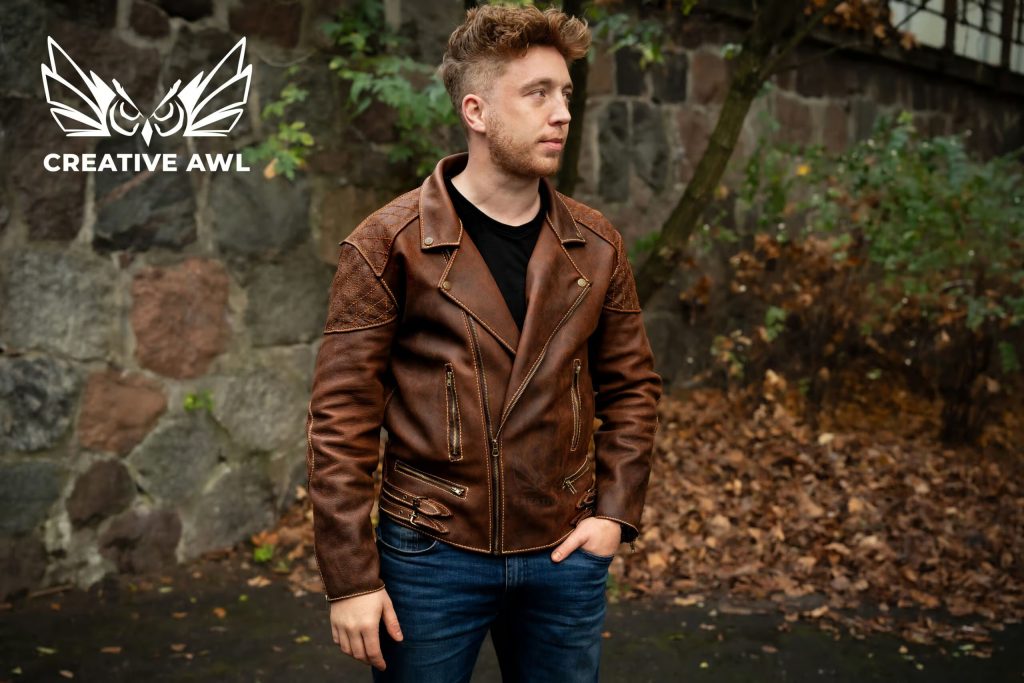 图片[1]-手工皮具图纸 男士皮衣ca195-皮艺果手工皮具图纸