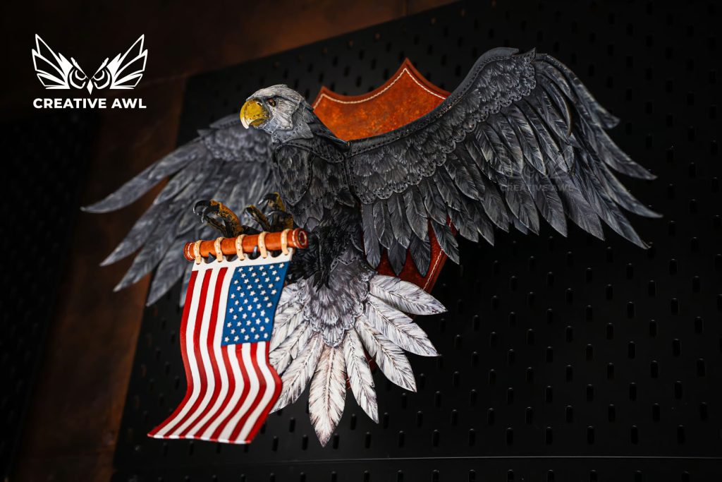 图片[2]-手工皮具图纸 皮革老鹰ca196-皮艺果手工皮具图纸