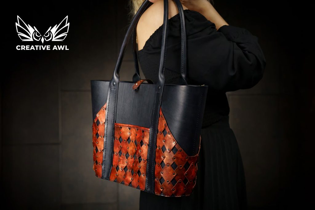 图片[1]-手工皮具图纸 托特包ca205-皮艺果手工皮具图纸