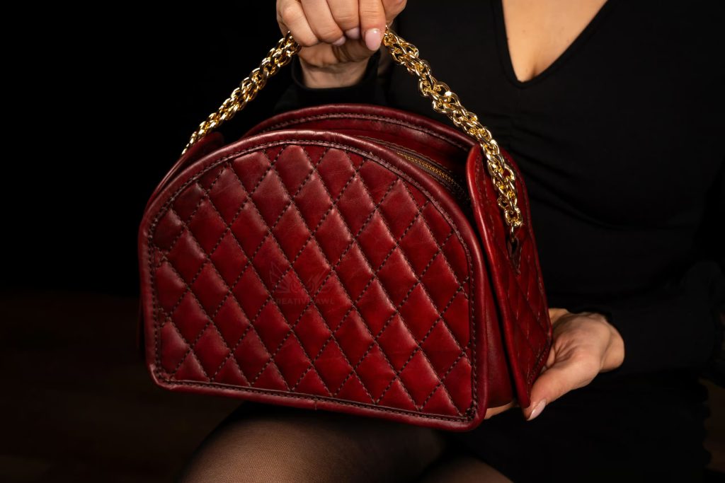 图片[1]-手工皮具图纸 链条挎包ca203-皮艺果手工皮具图纸