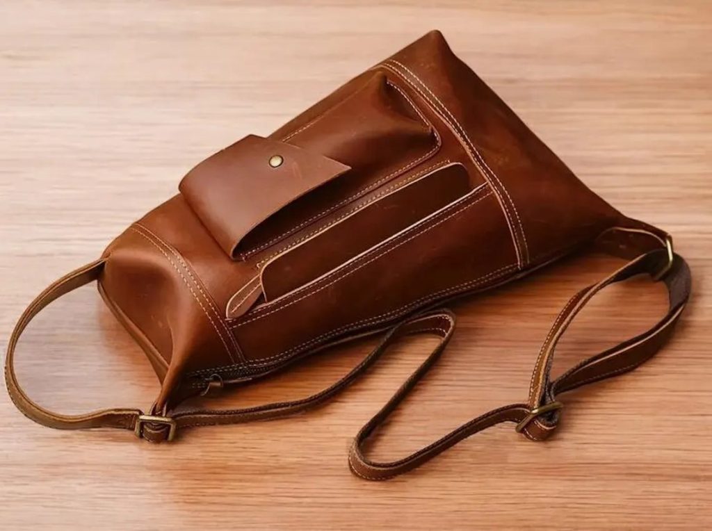 图片[1]-手工皮具图纸 胸挎包fl002-皮艺果手工皮具图纸