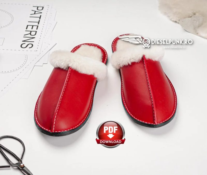 手工皮具图纸 拖鞋di176-皮艺果手工皮具图纸
