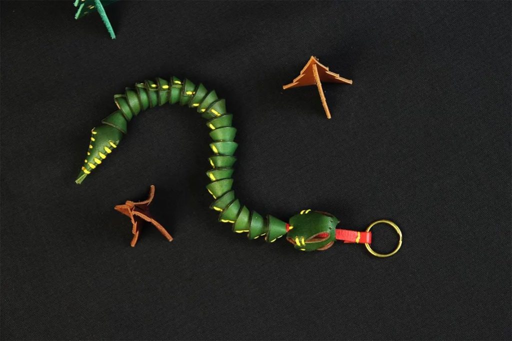 图片[3]-手工皮具图纸 蛇挂件hb031-皮艺果手工皮具图纸