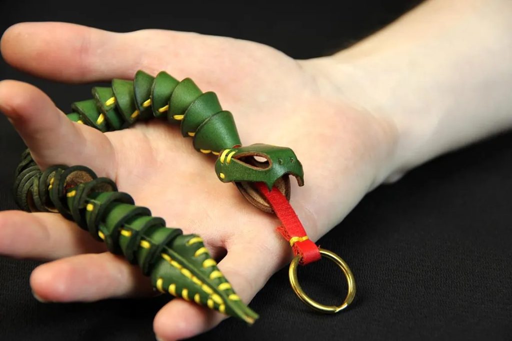 图片[2]-手工皮具图纸 蛇挂件hb031-皮艺果手工皮具图纸