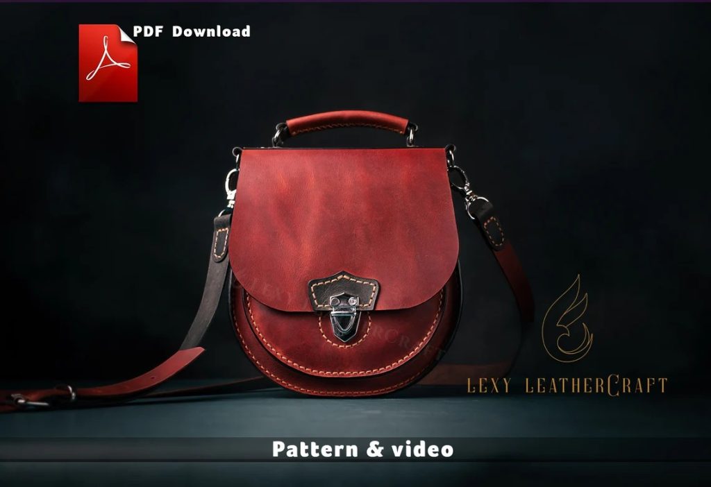 图片[1]-手工皮具图纸 手提挎包lc023-皮艺果手工皮具图纸