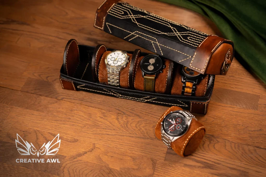 图片[1]-手工皮具图纸 手表盒ca208-皮艺果手工皮具图纸