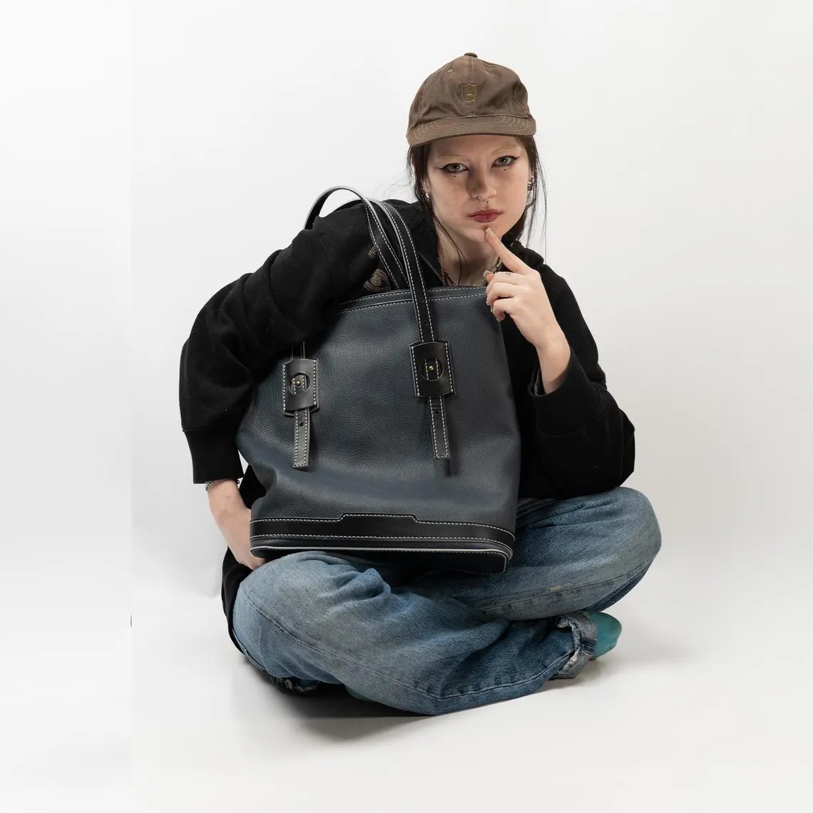 图片[3]-手工皮具图纸 托特包ca203-皮艺果手工皮具图纸